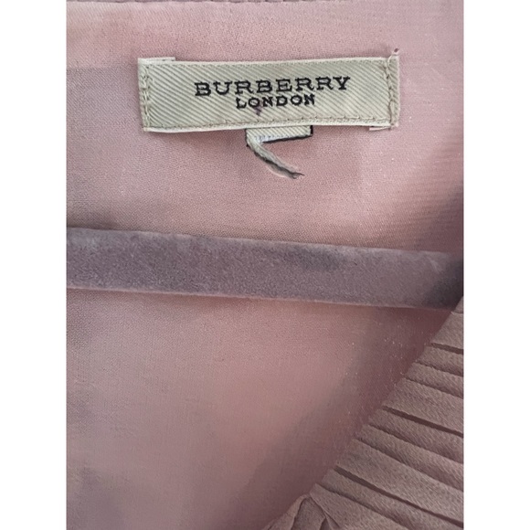 Burberry London Nude Ruched Pleated Chiffon Cocktail Dress - Picture 13 of 15